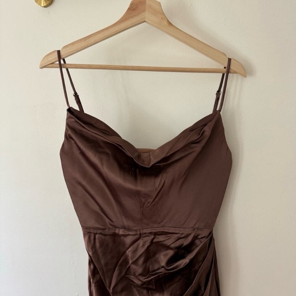 HOUSE OF CB Reva Toffee Satin Balcony Corset Dress Size Small - Picture 5 of 7